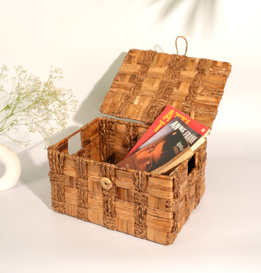 Maati India Organizer Basket with Lid