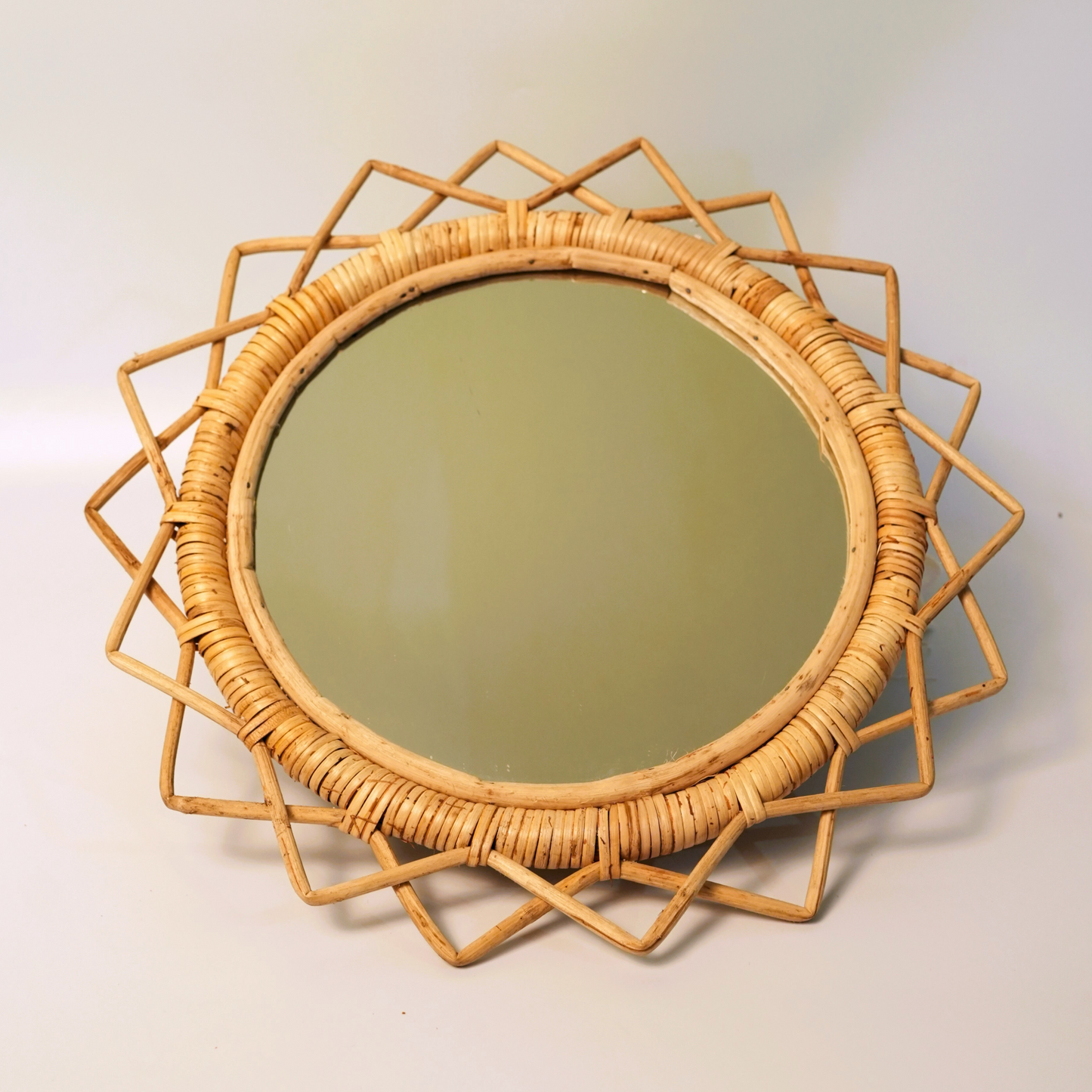 Maati India Designer Rattan Wall Mirror