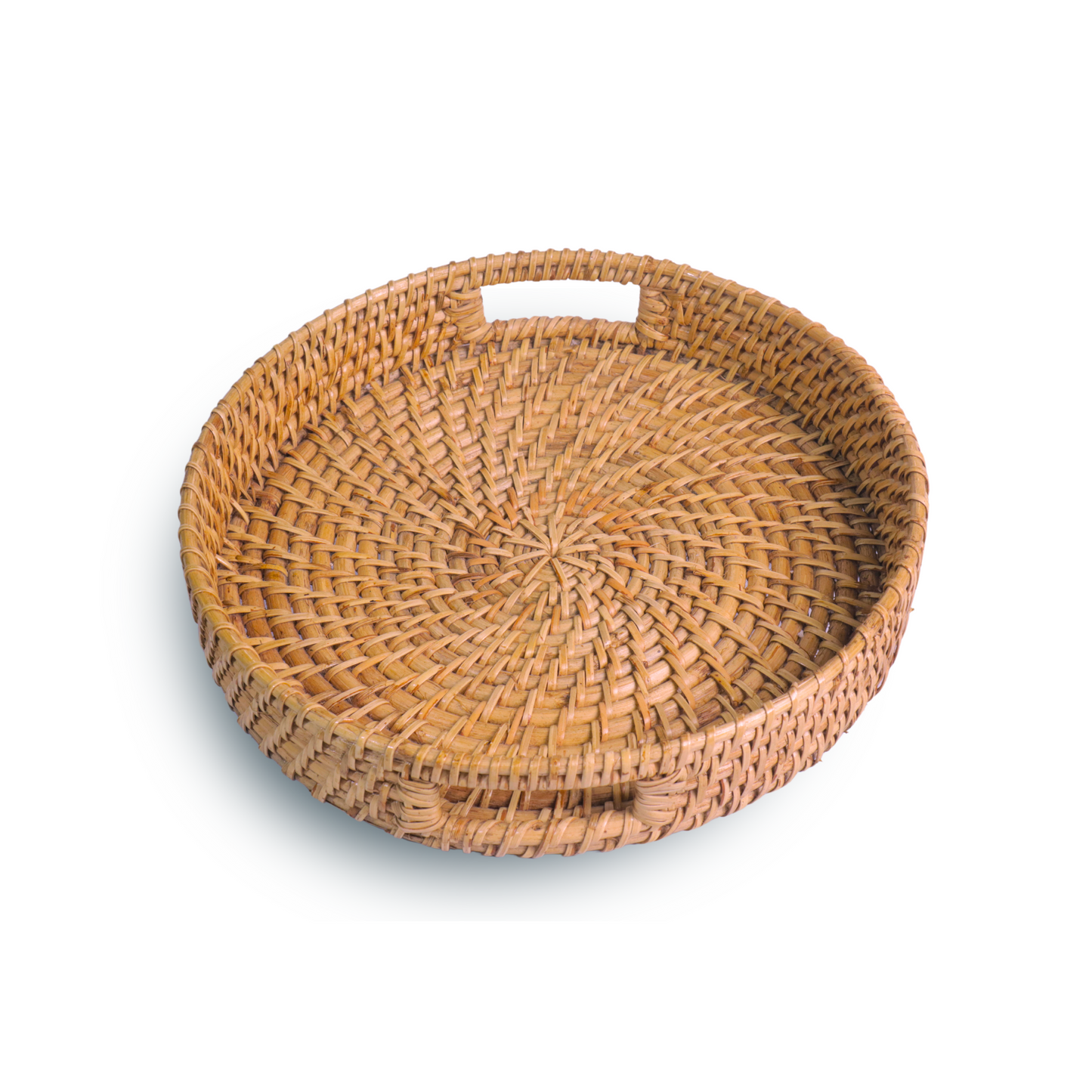 Maati India Rattan Cane Tray with Handle