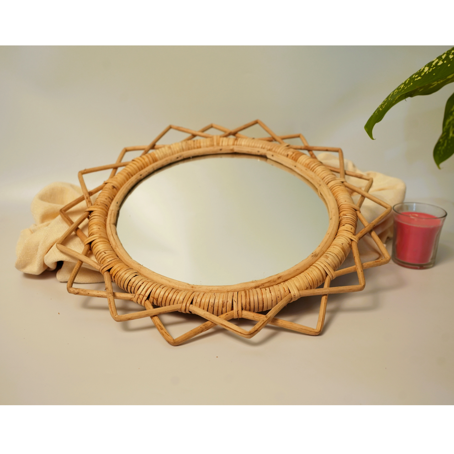 Maati India Designer Rattan Wall Mirror