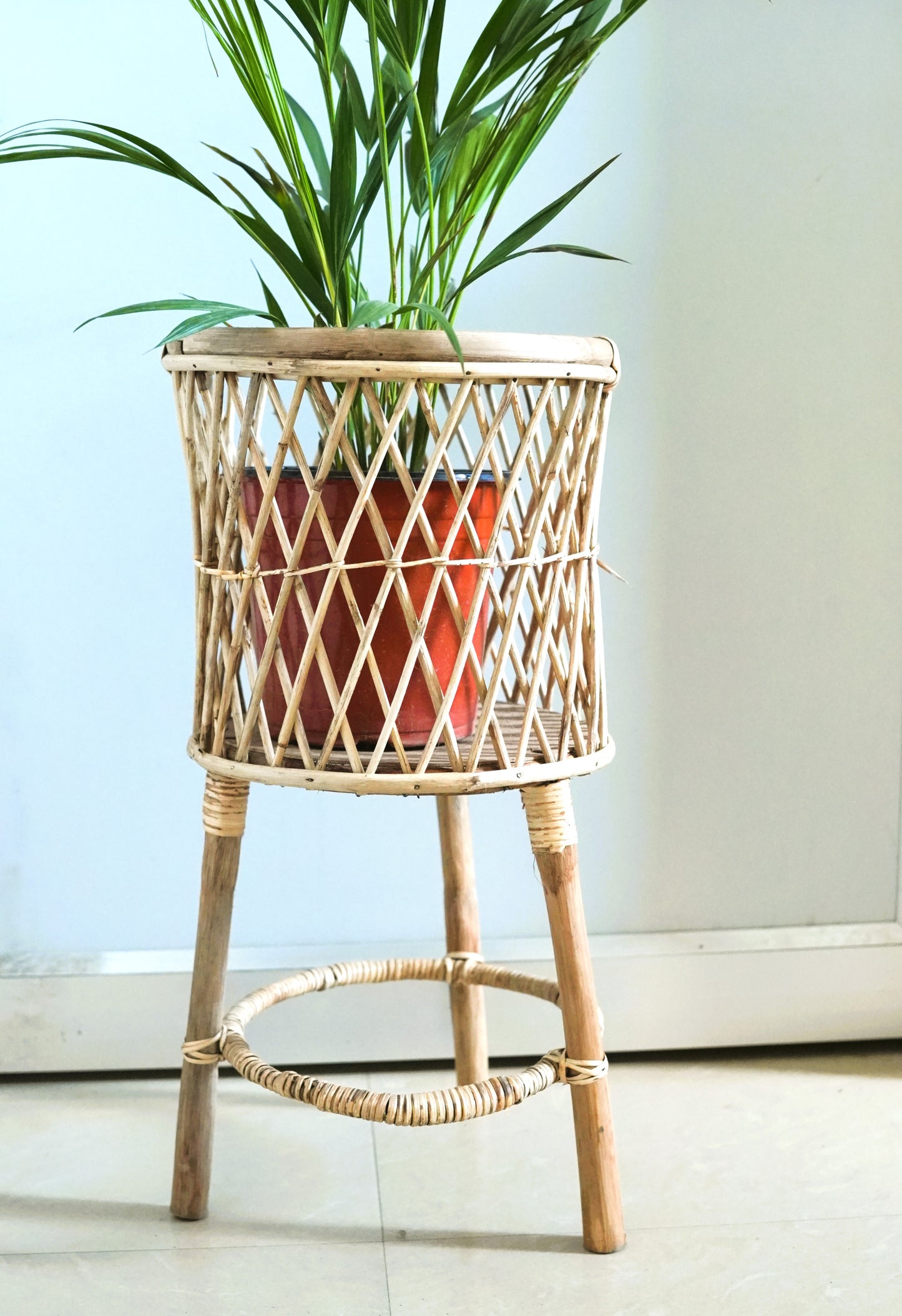 Maati India Cane Planter with Stand