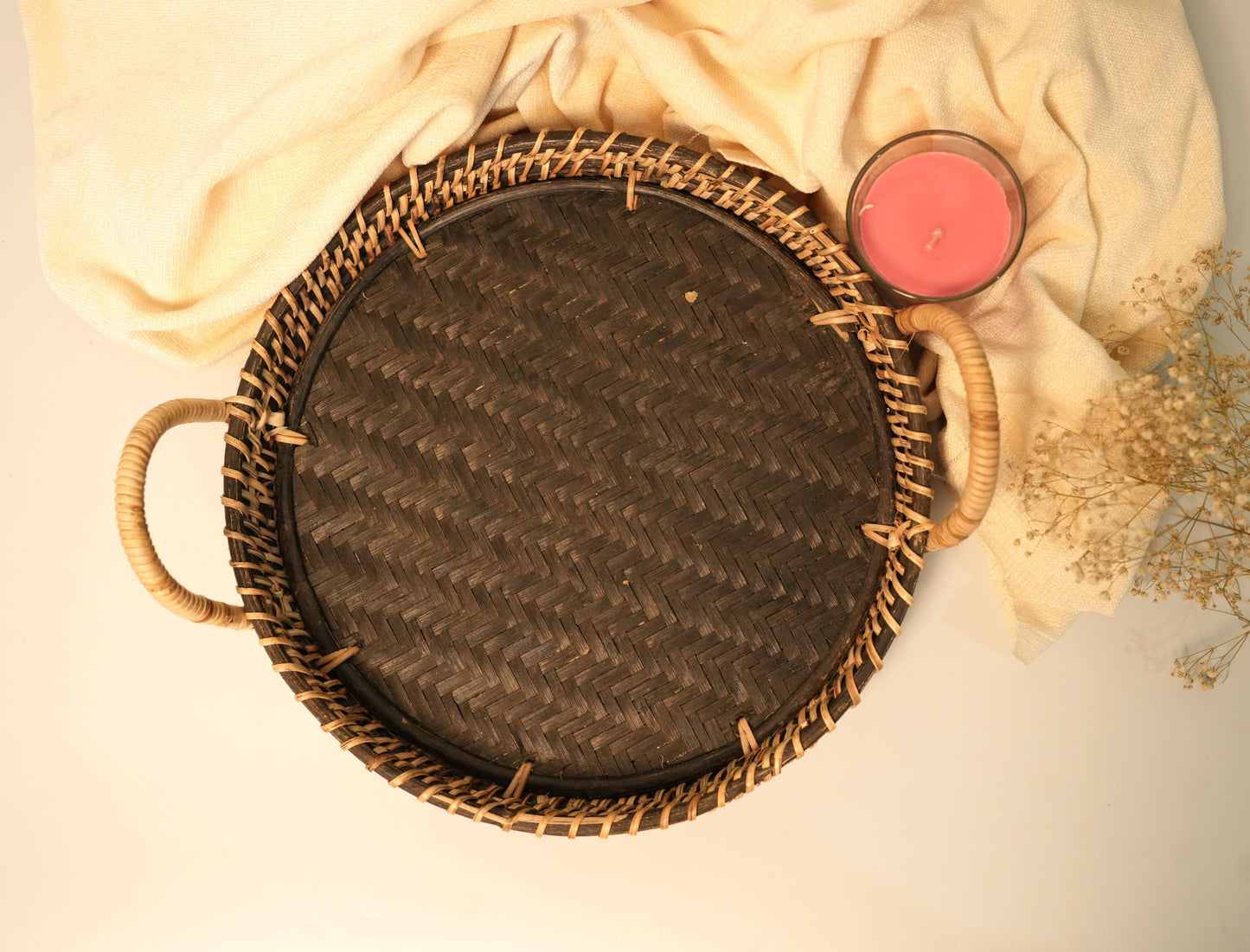 Maati India Cane and Bamboo Tray