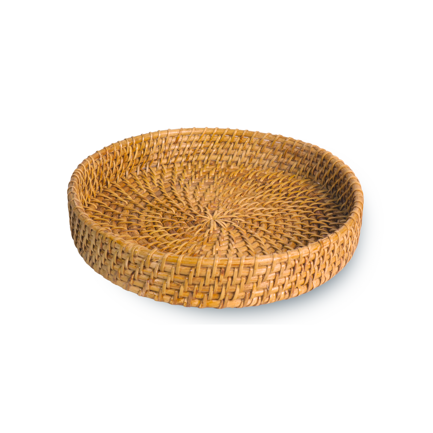 Maati India Round Rattan Cane Tray