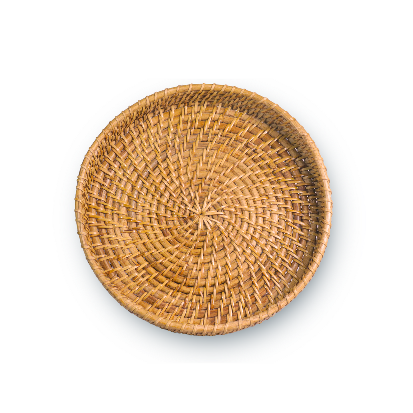 Maati India Round Rattan Cane Tray