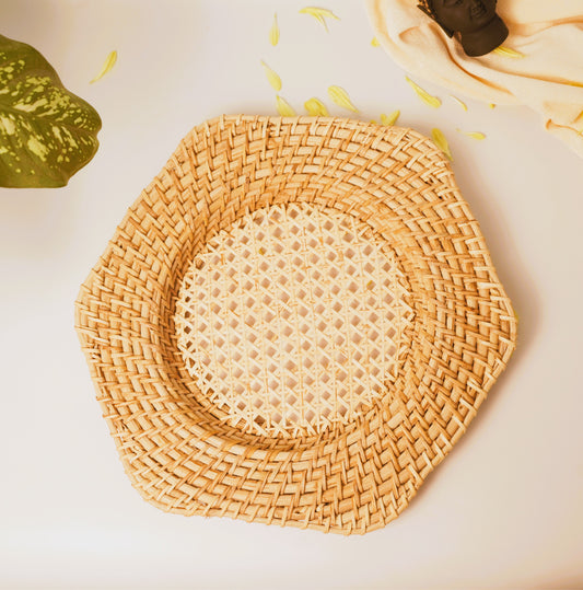 Maati India Cane Webbing Tray